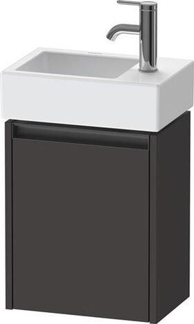 Duravit Waschtischunterbau Ketho.2 364x440x238mm TA links graphit supermatt