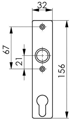 Zylinderkurzschild 427Z VA ma PZ 72mm AMF