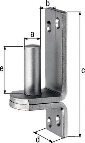 Kloben auf Platte 16x13mm VA GAH