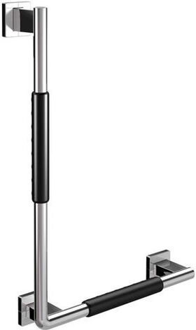 Emco Winkelgriff SYSTEM 2 re 90Grad mit Ummantelung chrom/schwarz EMCO