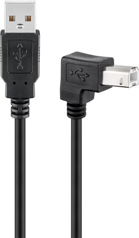 USB 2.0 Hi-Speed-Kabel 90°, schwarz, 1m- VPE: 1