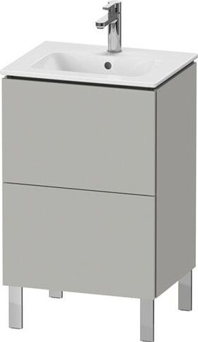 Duravit WTU Compact L-CUBE 704x520x421mm, 2 Auszüge betongrau matt
