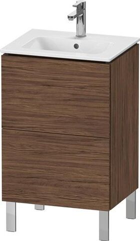 Duravit WTU Compact L-CUBE 704x520x421mm, 2 Auszüge nussbaum dunkel