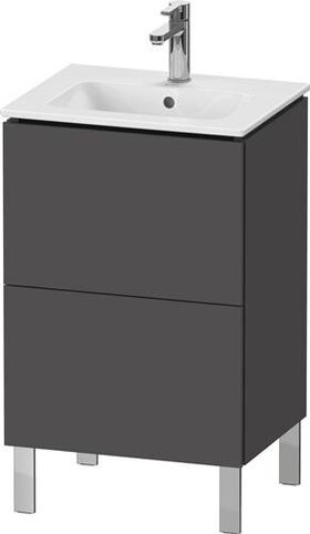 Duravit WTU Compact L-CUBE 704x520x421mm, 2 Auszüge graphit matt