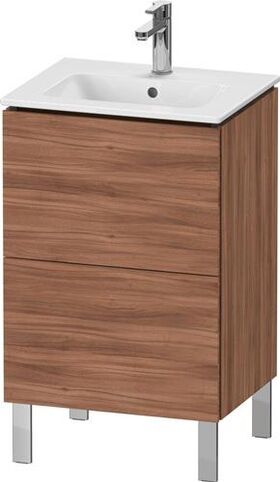 Duravit WTU Compact L-CUBE 704x520x421mm, 2 Auszüge nussbaum natur