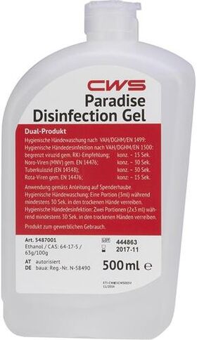 CWS Desinfektionsgel 500 ml zum PL Disinfect NT (12 Fl. je 500 ml)