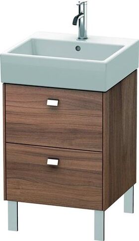 Duravit Waschtischunterbau BRIOSO Griffe chr 570x484x459mm nussbaum natur