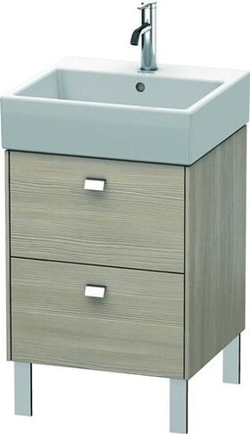 Duravit Waschtischunterbau BRIOSO Griffe chrom 570x484x459mm pine silver