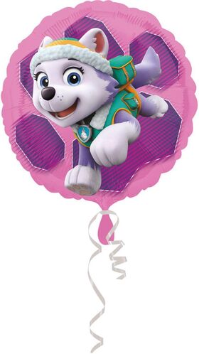 Folienballon Paw Patrol Skye rosa rund