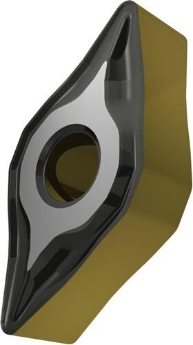 Drehwendeschneidplatte ISO DNMG 110408E-NF:T9415 D. 3,81mm MT-CVD beschichtet - VPE: 10