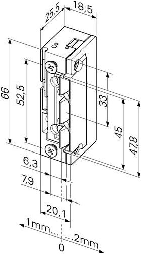 Elektrotüröffner 118.13 ProFix 2 10-24 V AC/DC Stand.DIN L/R m.FaFix ASSA ABLOY