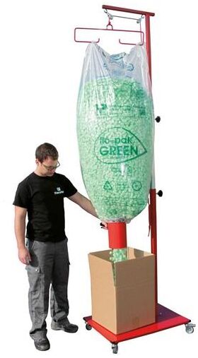 Abfüllwagen f.Verpackungschips m.ausziehbarem Stativ max.Höhe 3,2m TRANSPAK