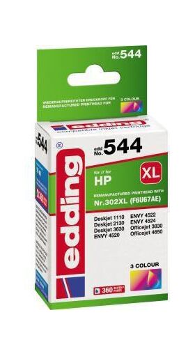 edding Tintenpatrone 18-544 wie HP 302XL F6U67AE colour