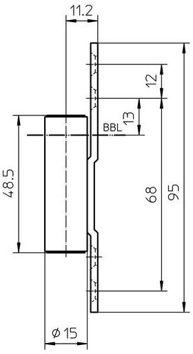 Rahmenteil V 8000 WF ASR STA vern.f.3-tlg.Stahlzargen Aufschraubband SIMONSWERK