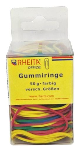Gummiringe 50g farb. sortiert - 12 VPE