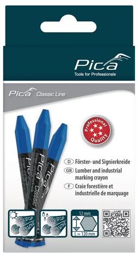 Signierkreide Classic ECO 591 blau unpapiert 12 St./Schachtel PICA