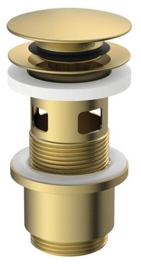 IDS Push-Open-Ventil mit geschlitztem Schaft brushed gold IDEAL STANDARD