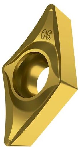 Drehwendeschneidplatte ISO DCGT 070202E-SF3:T8315 D.2,8mm PVD beschichtet Gold - VPE: 10