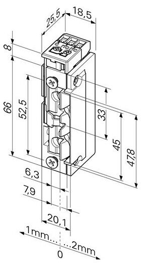 Elektrotüröffner 118.63 ProFix 2 10-24 V AC/DC Stand.DIN L/R m.FaFix ASSA ABLOY