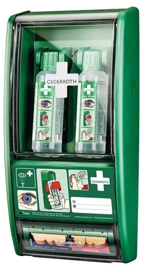 Augenspülstation 2 x 0,5 l,1 x Pflasterspender CEDERROTH
