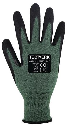 Schnittschutzhandschuhe Mosel Gr.11 grün/schwarz EN 388 PSA II 10PA TW - VPE: 10