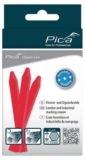 Signierkreide Classic ECO 591 rot unpapiert 12 St./Schachtel PICA
