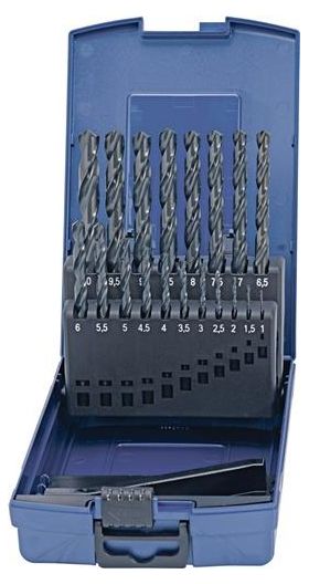 Spiralbohrersatz DIN 338 TypN D.1-13x0,5mm HSS 25tlg.Ku.-Kass.TECWERK
