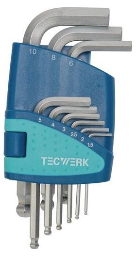 Sechskantwinkelschraubendrehersatz 9-tlg.Ku.-Halter SW 1,5-10mm kurz