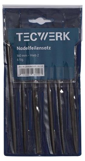 Nadelfeilensatz L.160mm Hieb 2 6-tlg.TECWERK