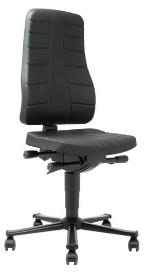 Arbeitsdrehstuhl Highline Rollen Integralschaum schwarz 450-600mm BIMOS
