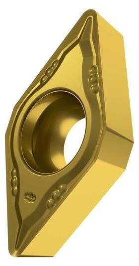Drehwendeschneidplatte ISO DCMT 070204E-FM:T8315 D.2,8mm PVD beschichtet Gold - VPE: 10