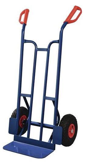 Sackkarre H.1150mm Schaufel-L150xB400mm Luft-Bereifung Trgf.250kg blau TECWERK