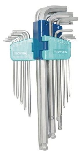 Winkelschraubendrehersatz 18-tlg.Ku.-Halter SW 1,5-10 mm-T10-T50 TW