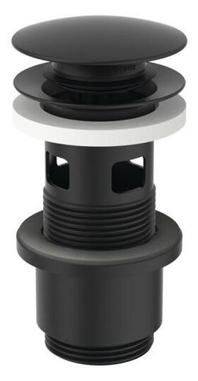 IDS Push-Open-Ventil mit geschlitztem Schaft silk black IDEAL STANDARD