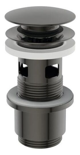 IDS Push-Open-Ventil mit geschlitztem Schaft magnetic grey IDEAL STANDARD