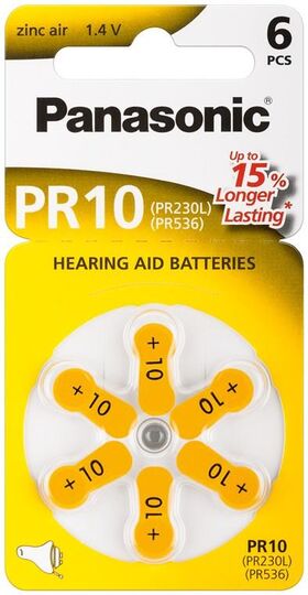 V10/PR70 (PR10) Batterie, 6 Stk. im Blister- VPE: 10
