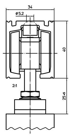Einzugsdämpfung Perlan 140 SoftStop 80kg EV 1 Erweiterungs-Set 575-900mm GEZE