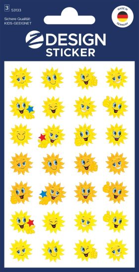AVERY ZWECKFORM  KID Papier Sticker Sonne 53133 - 10 VPE