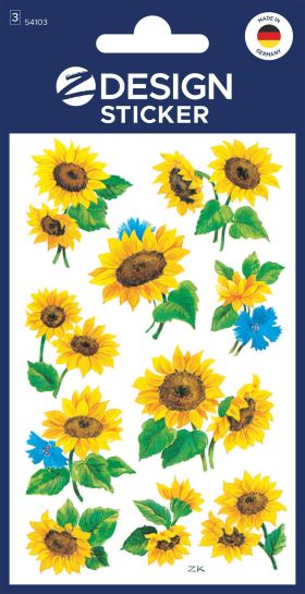 AVERY ZWECKFORM  Flower Sticker Sonnblumen54103 - 10 VPE