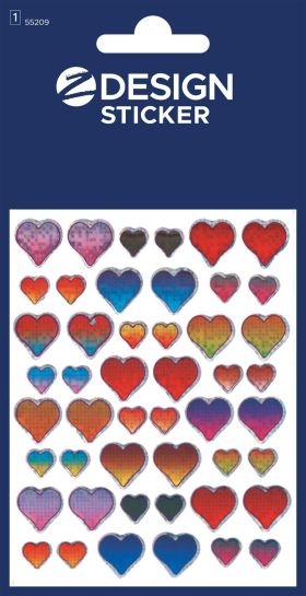 AVERY ZWECKFORM  Glossy Sticker Herzen 55209 - 10 VPE