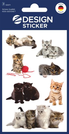 AVERY ZWECKFORM  Sticker Pap.Katzen Photo 55971 - 10 VPE