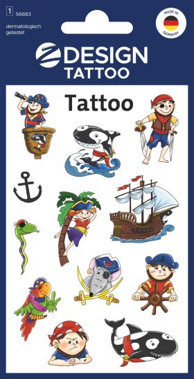 AVERY ZWECKFORM  KID Tattoos Piraten 56683 - 10 VPE