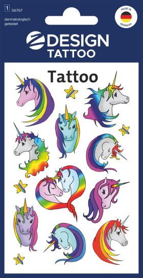 AVERY ZWECKFORM  KID Tattoos Einhorn 56767 - 10 VPE