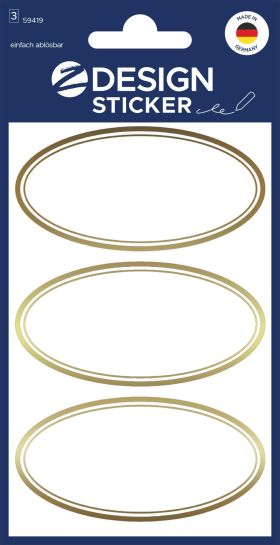 AVERY ZWECKFORM  Haushaltsetikett gepr ov gold - 10 VPE