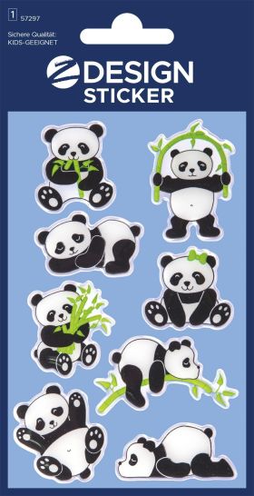 AVERY ZWECKFORM  KID Glossy Sticker Panda - 10 VPE