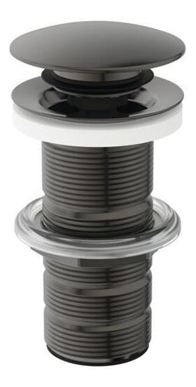 IDS Push-Open-Ventil mit ungeschlitztem Schaft magnetic grey IDEAL STANDARD