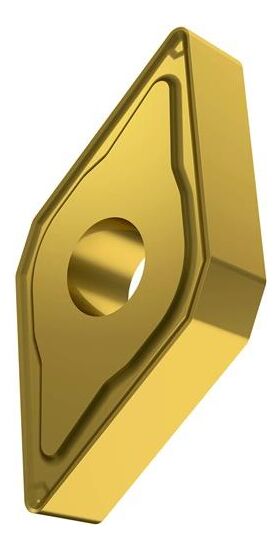 Drehwendeschneidplatte ISO DNMG 110408E-NM:T8315 D.3,81mm PVD beschichtet Gold - VPE: 10