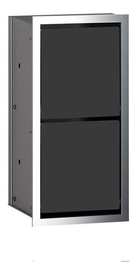 Emco WC-Papiermodul ASIS 150 Unterputz, 344x168mm chrom/schwarz EMCO