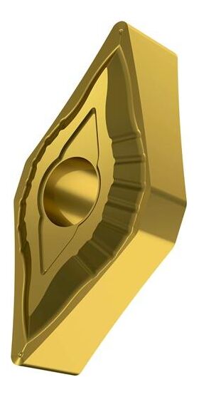 Drehwendeschneidplatte ISO DNMG 150608E-SF:T8315 D.5,16mm PVD beschichtet Gold - VPE: 10