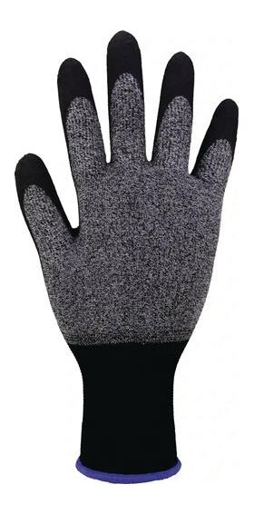 Feinstrickhandschuh HIT-200 Gr.10 grau/schwarz EN388,EN 21420:2020 PSA II ASATEX - VPE: 12
